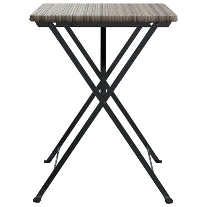 Mesa De Cafetería Plegable Ratán Sintético 55X54X71 Cm