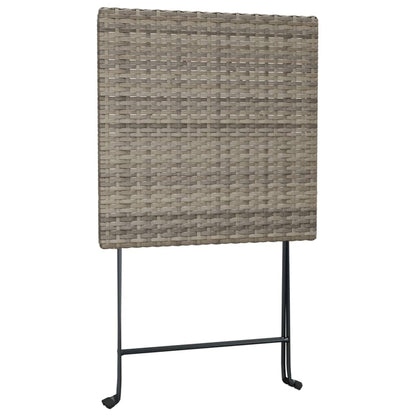 Mesa De Cafetería Plegable Ratán Sintético 55X54X71 Cm
