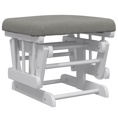 Sillón De Lactancia Con Taburete Tela Gris Claro