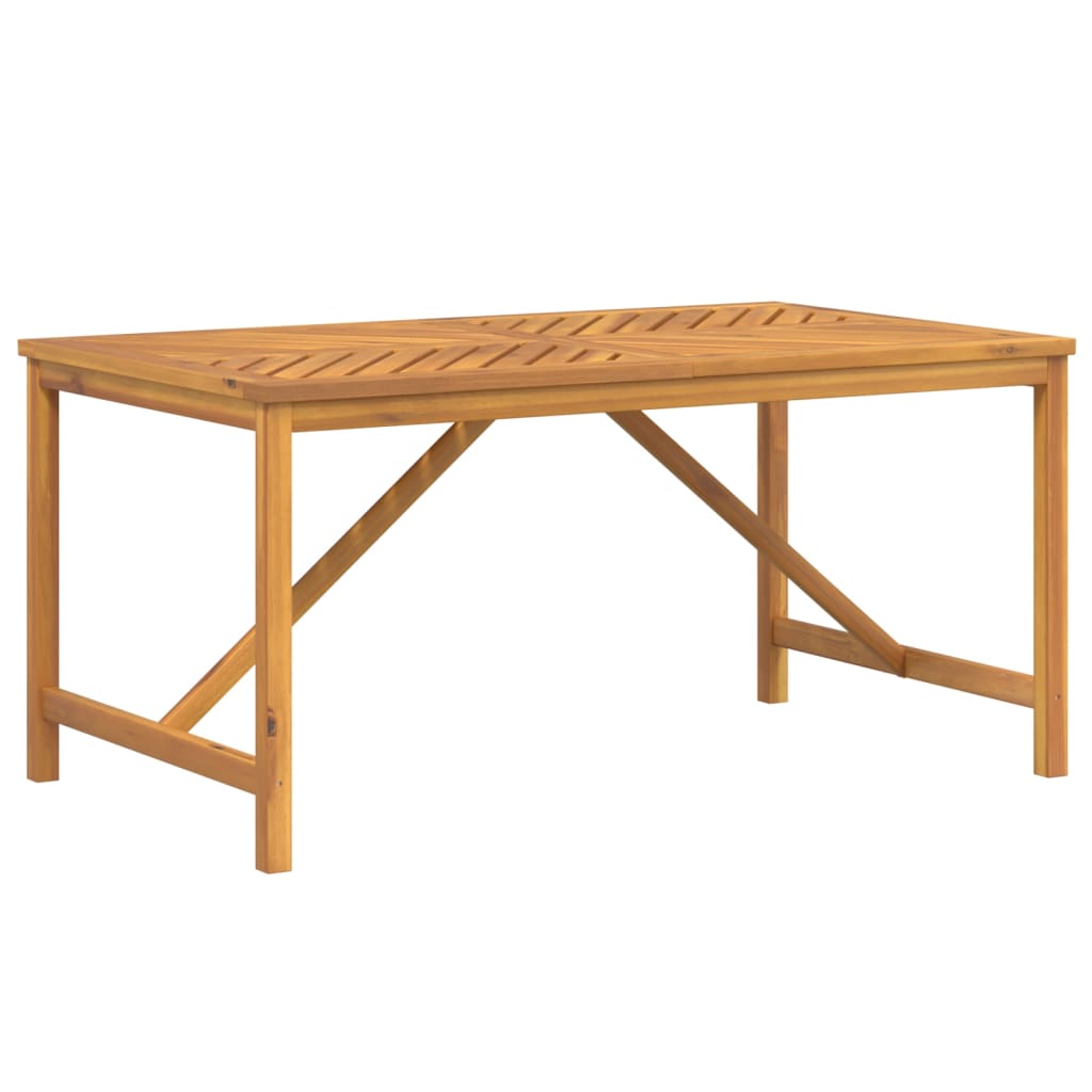 Mesa De Comedor De Jardín Madera Maciza De Acacia