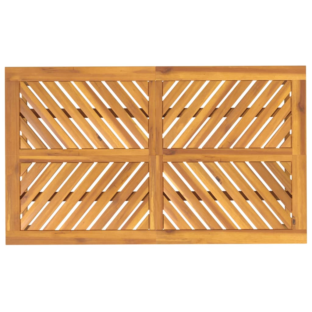 Mesa De Comedor De Jardín Madera Maciza De Acacia
