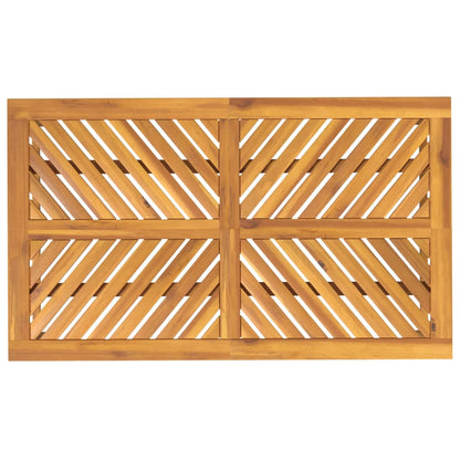 Mesa De Comedor De Jardín Madera Maciza De Acacia