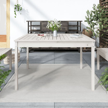 Mesa De Jardín Madera Maciza De Pino 159,5X82,5X76 Cm
