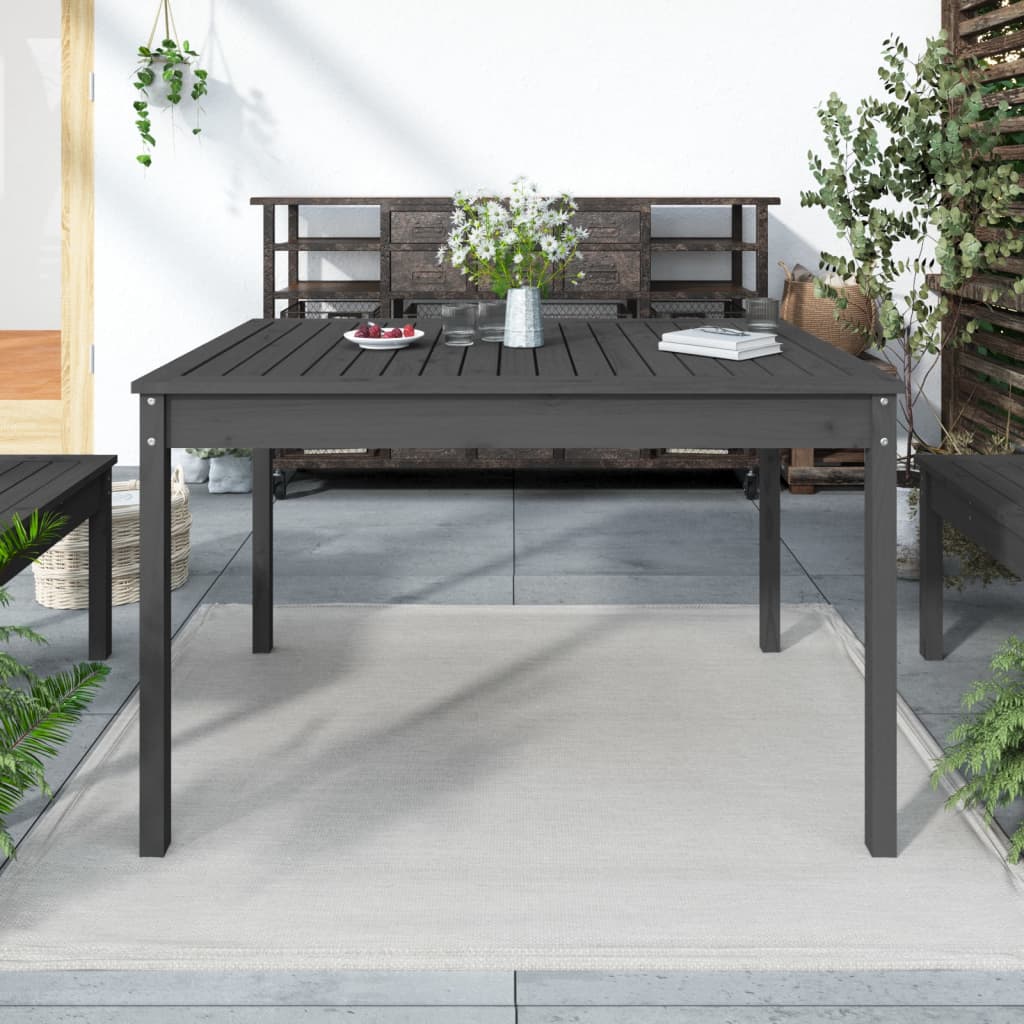 Mesa De Jardín Madera Maciza De Pino 159,5X82,5X76 Cm