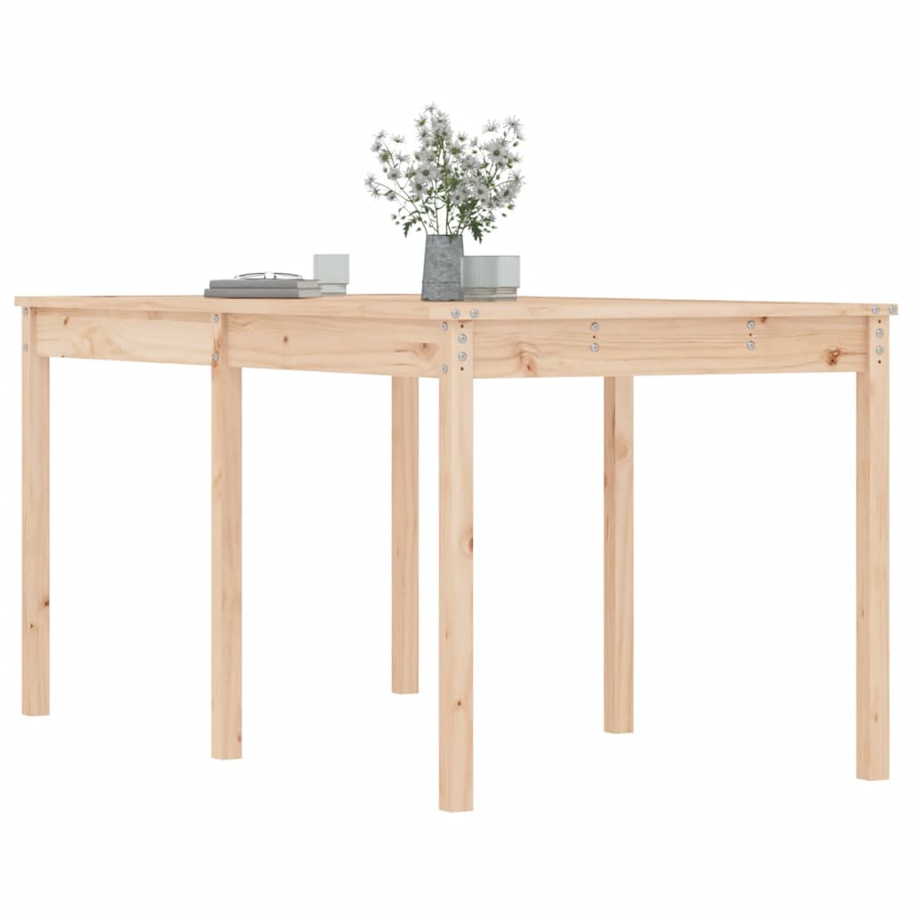 Mesa De Jardín Madera Maciza De Pino 159,5X82,5X76 Cm