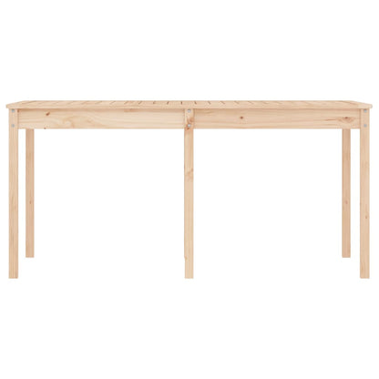Mesa De Jardín Madera Maciza De Pino 159,5X82,5X76 Cm