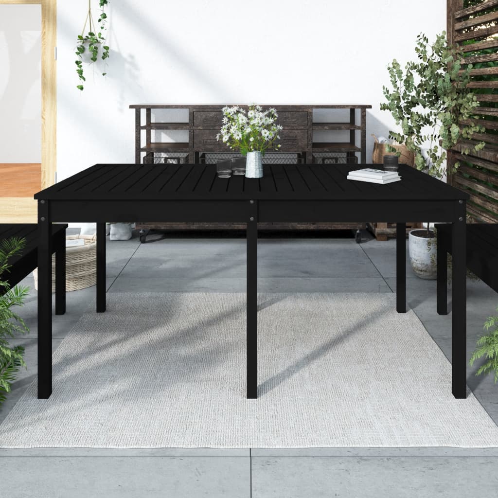 Mesa De Jardín Madera Maciza De Pino 159,5X82,5X76 Cm