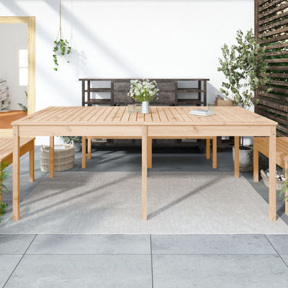 Mesa De Jardín Madera Maciza De Pino 159,5X82,5X76 Cm