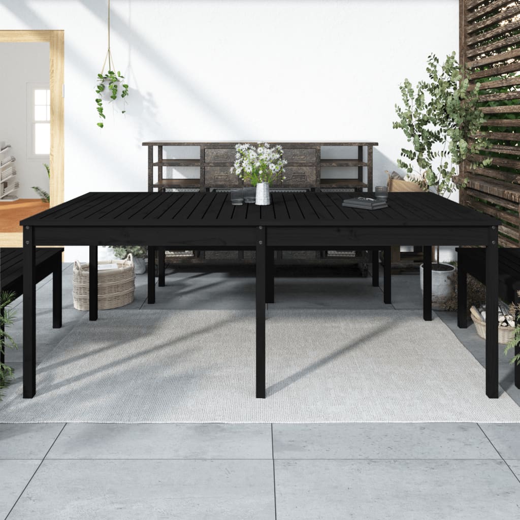 Mesa De Jardín Madera Maciza De Pino 159,5X82,5X76 Cm