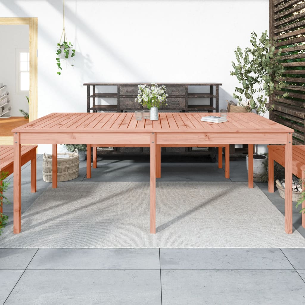 Mesa De Jardín Madera Maciza De Pino 159,5X82,5X76 Cm