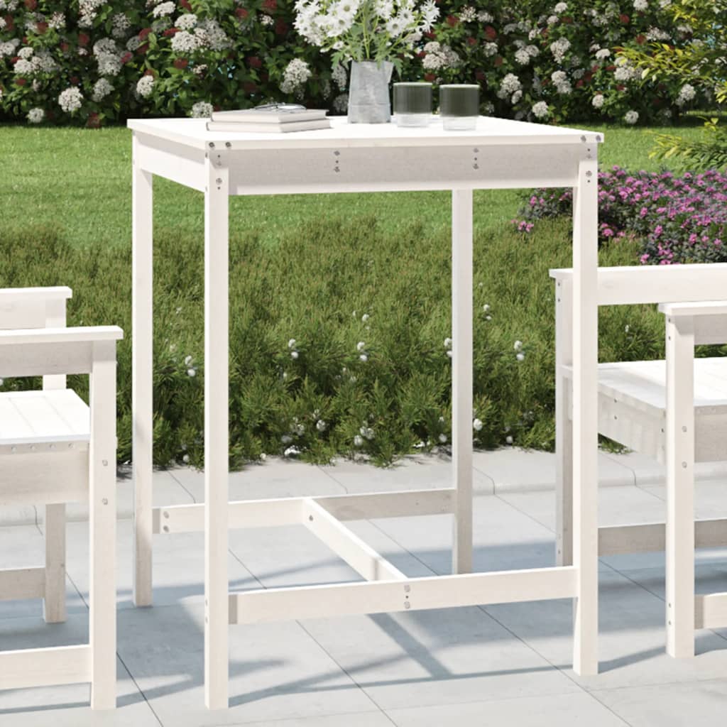 Mesa De Jardín Madera Maciza 159,5X82,5X110 Cm