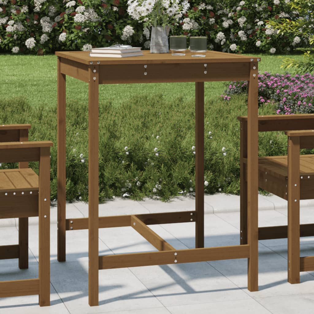 Mesa De Jardín Madera Maciza 159,5X82,5X110 Cm