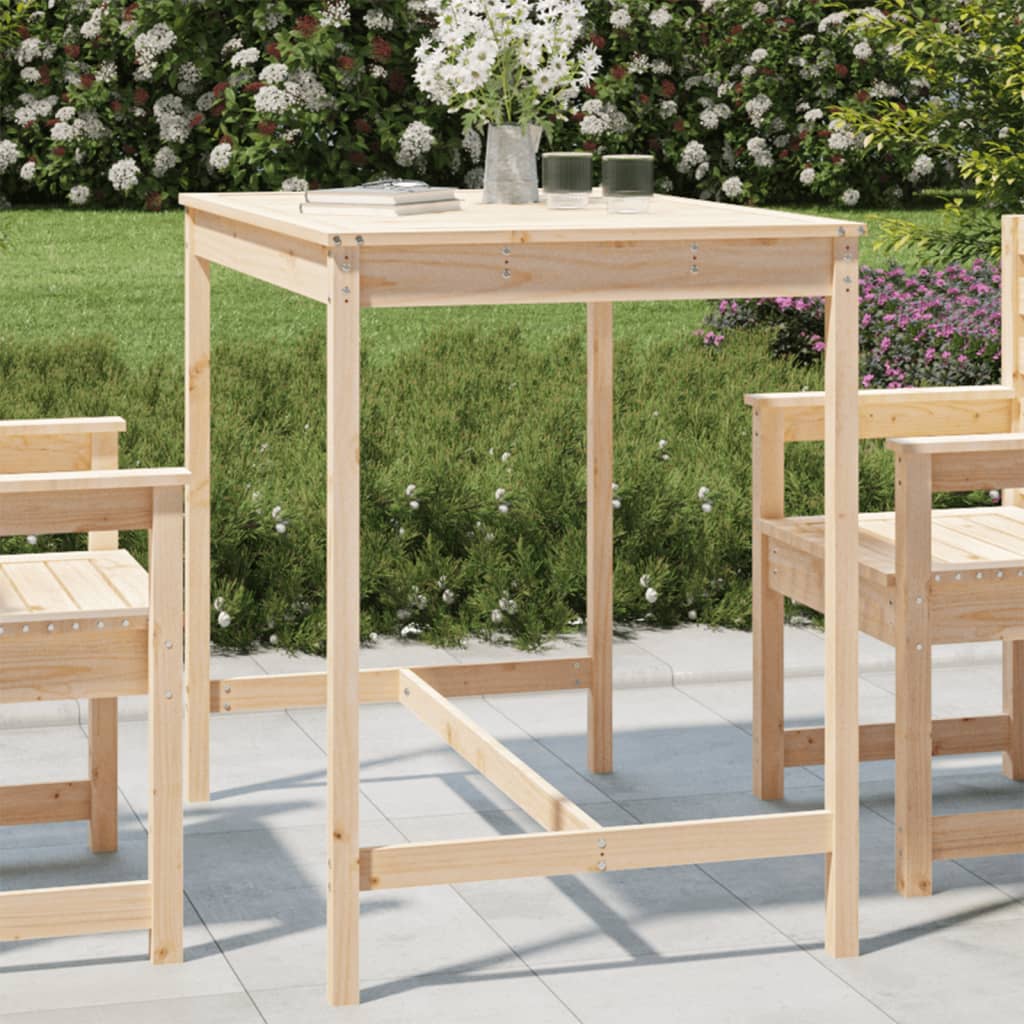 Mesa De Jardín Madera Maciza 159,5X82,5X110 Cm