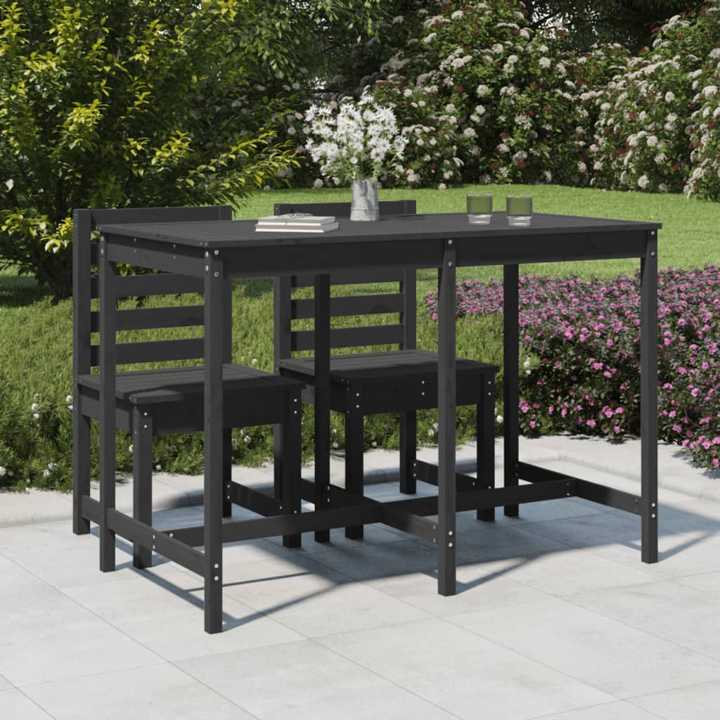Mesa De Jardín Madera Maciza 159,5X82,5X110 Cm