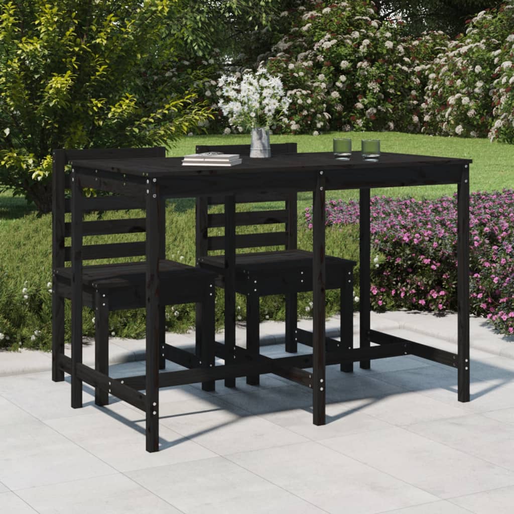 Mesa De Jardín Madera Maciza 159,5X82,5X110 Cm
