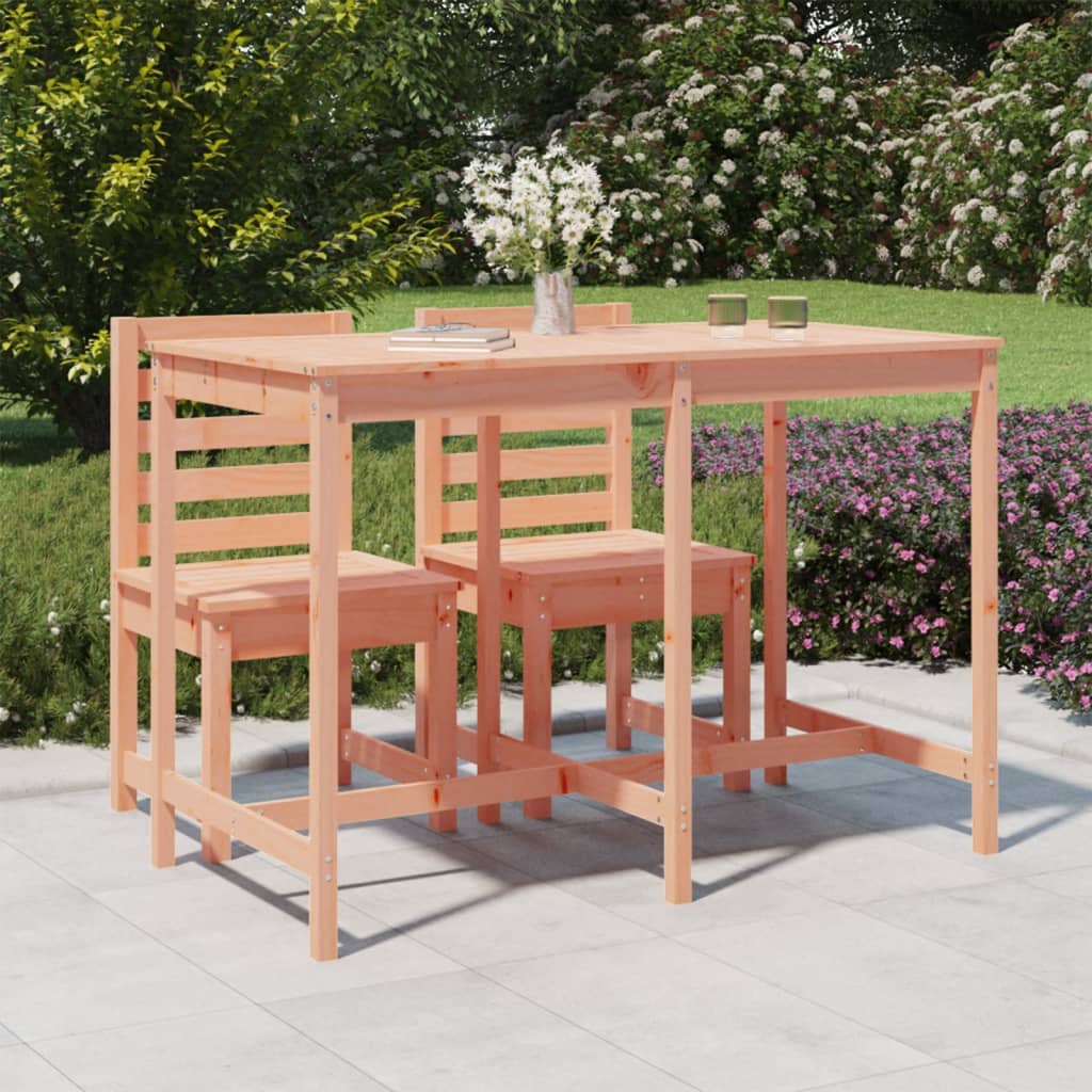 Mesa De Jardín Madera Maciza 159,5X82,5X110 Cm