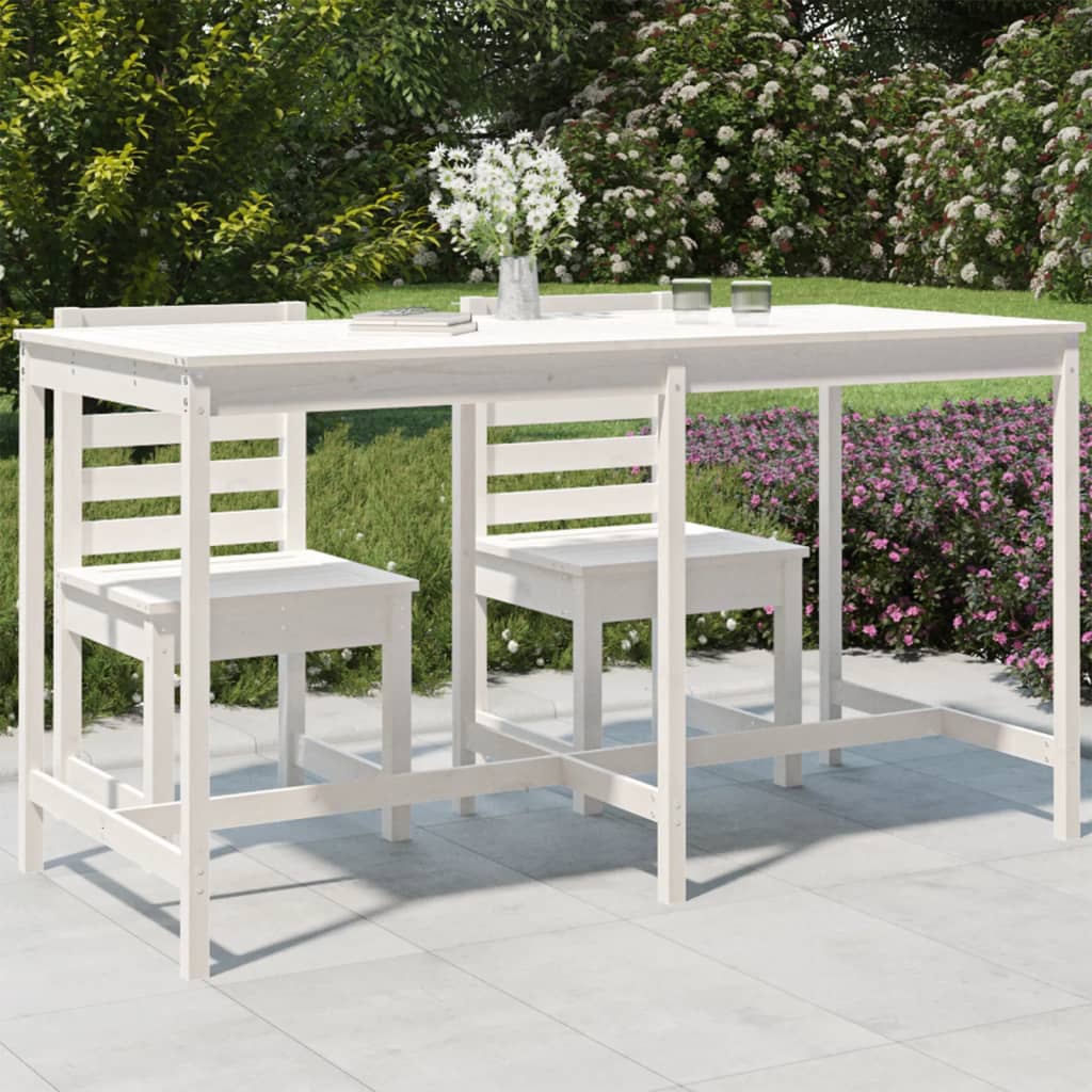 Mesa De Jardín Madera Maciza 159,5X82,5X110 Cm