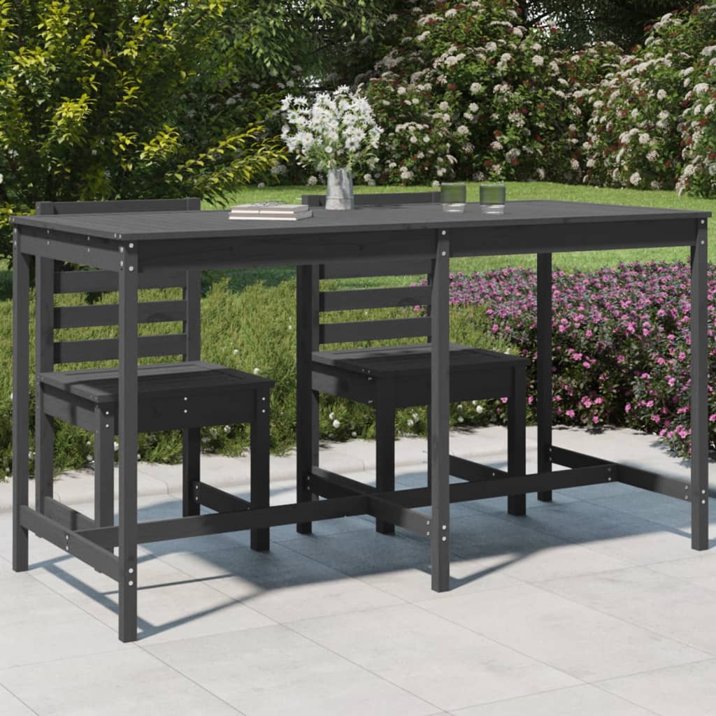 Mesa De Jardín Madera Maciza 159,5X82,5X110 Cm
