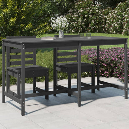 Mesa De Jardín Madera Maciza 159,5X82,5X110 Cm