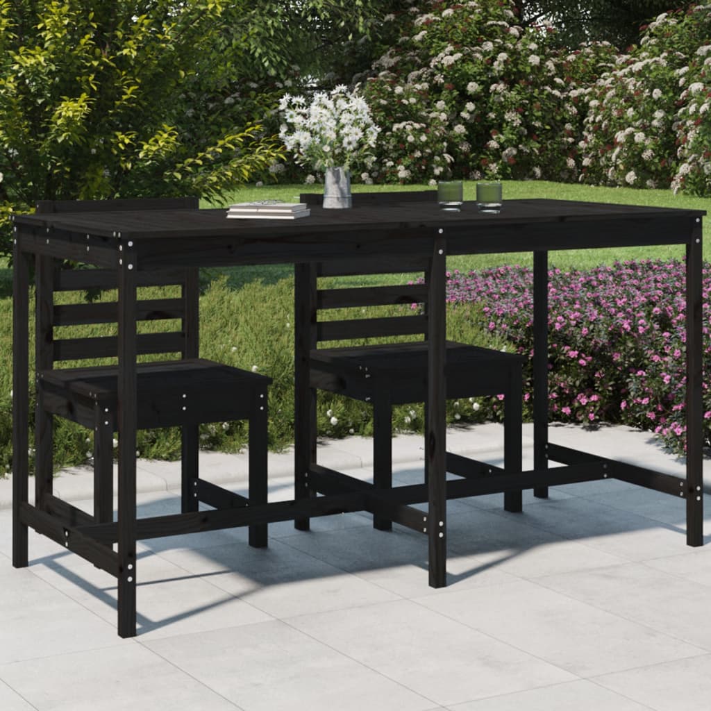 Mesa De Jardín Madera Maciza 159,5X82,5X110 Cm