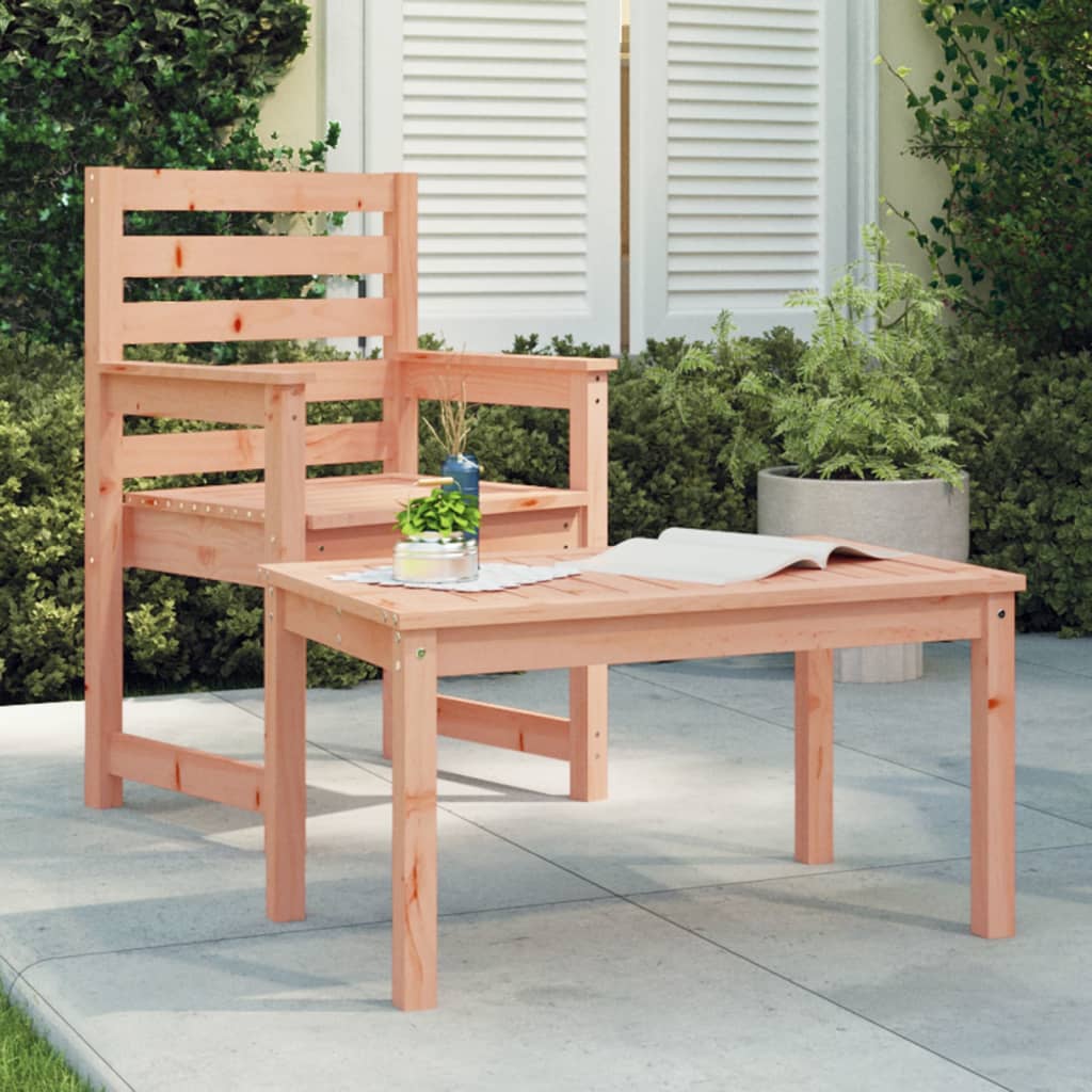 Mesa De Jardín Madera Maciza 82,5X82,5X45 Cm