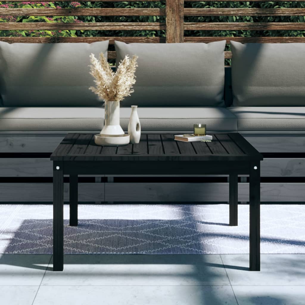 Mesa De Jardín Madera Maciza 82,5X82,5X45 Cm