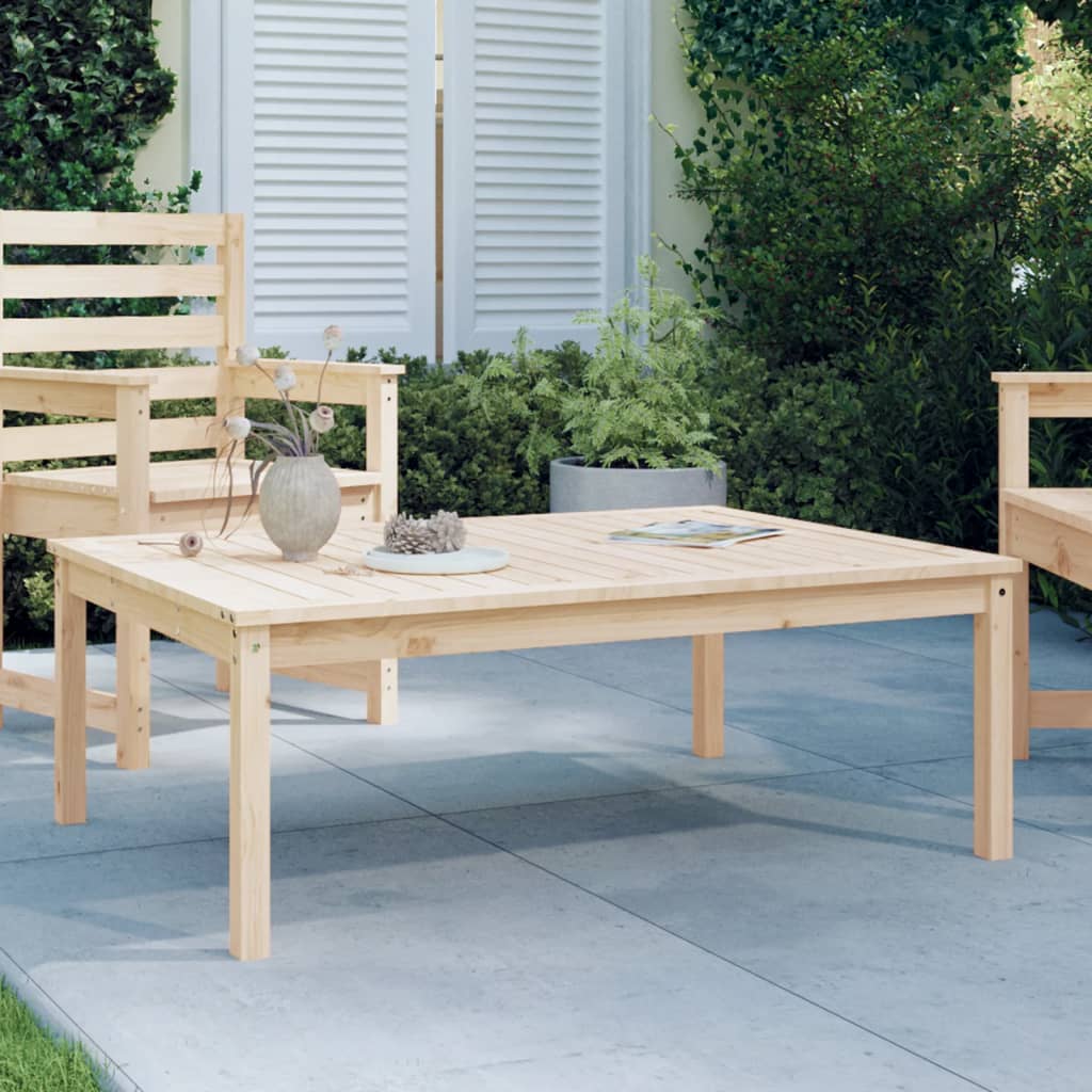 Mesa De Jardín Madera Maciza 82,5X82,5X45 Cm