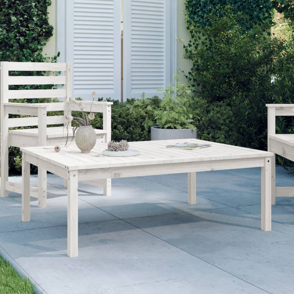 Mesa De Jardín Madera Maciza 82,5X82,5X45 Cm