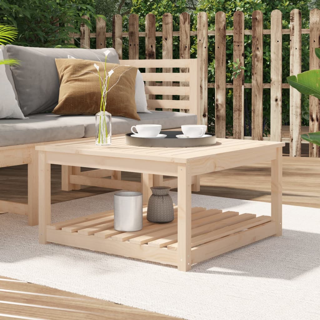 Mesa De Jardín Madera Maciza Abeto De Douglas 121X82,5X45 Cm