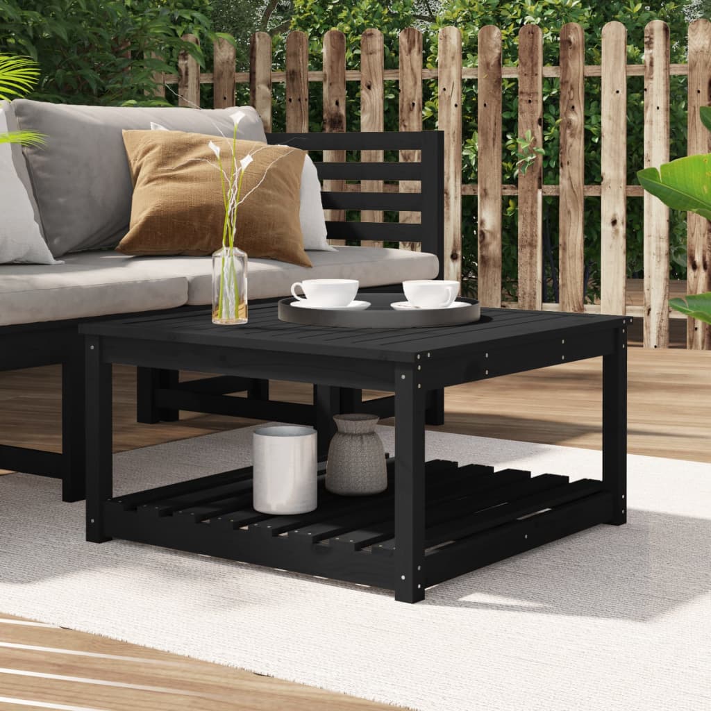 Mesa De Jardín Madera Maciza Abeto De Douglas 121X82,5X45 Cm