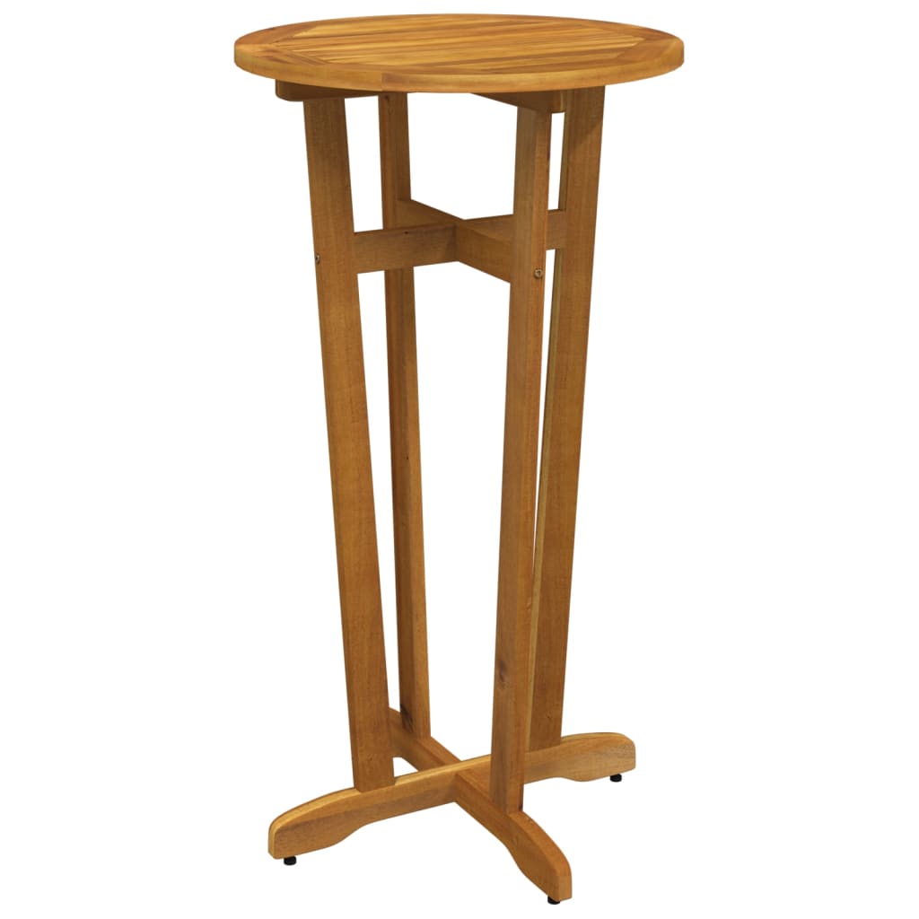 Mesa Alta De Jardín Madera Maciza De Acacia Ø60X105 Cm