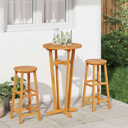 Mesa Alta De Jardín Madera Maciza De Acacia Ø60X105 Cm