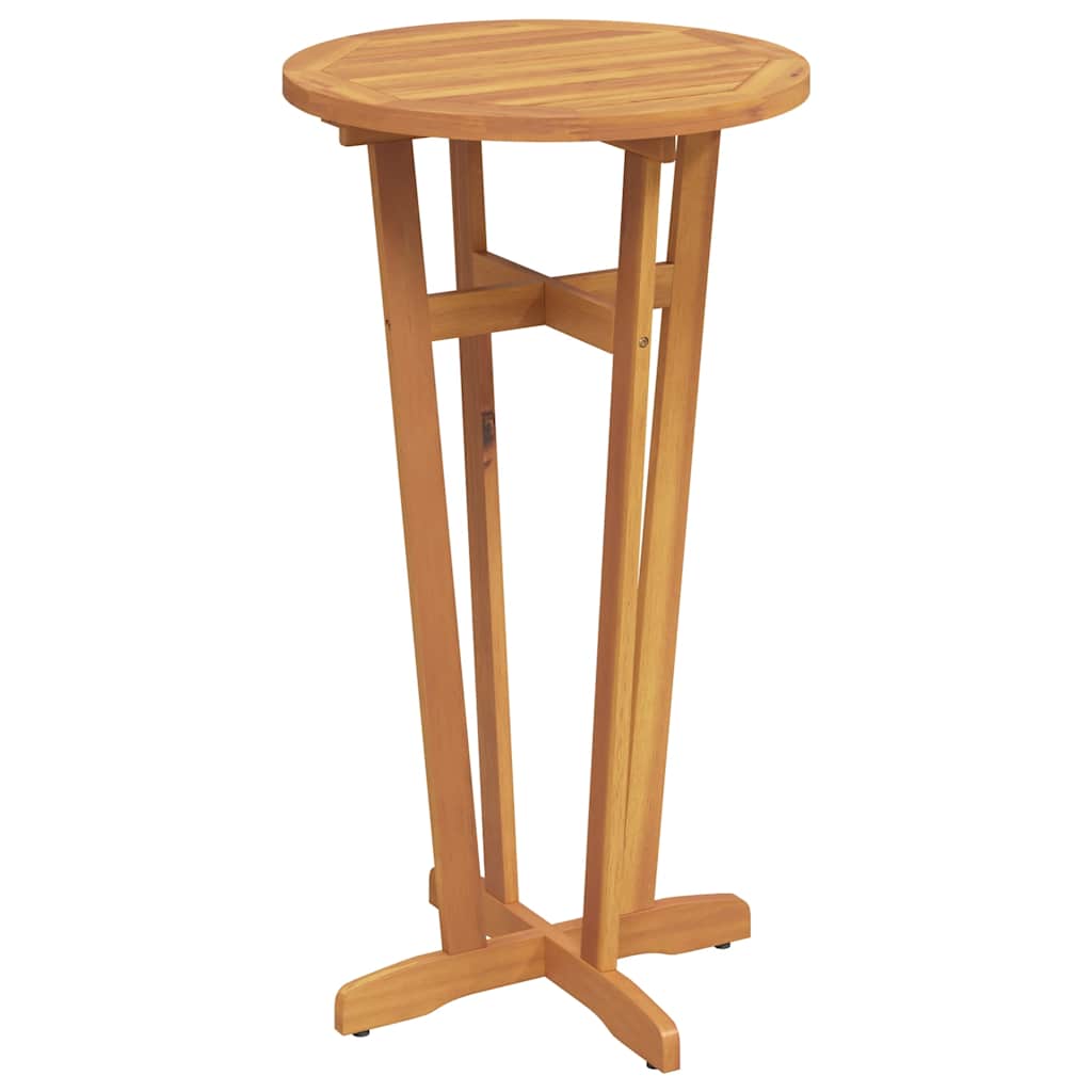 Mesa Alta De Jardín Madera Maciza De Acacia Ø60X105 Cm