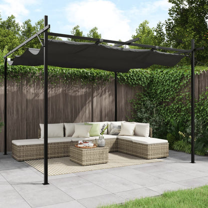 Pérgola Con Cubierta Retráctil Gris Taupe