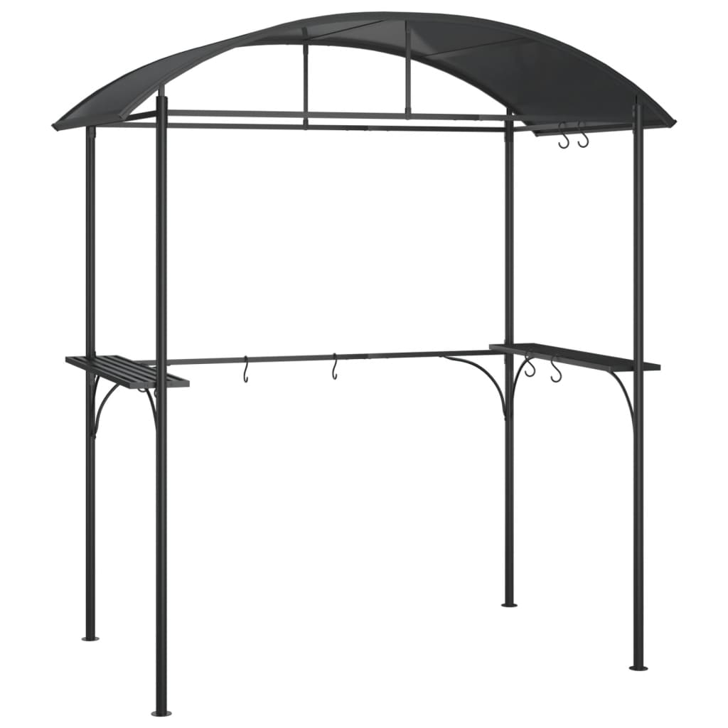 Cenador Barbacoa Estante Lateral Acero Antracita 220X115X230 Cm