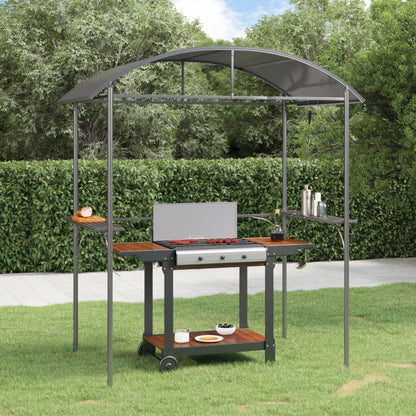 Cenador Barbacoa Estante Lateral Acero Antracita 220X115X230 Cm