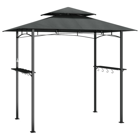 Cenador Barbacoa Estante Lateral Acero Antracita 240X150X243 Cm