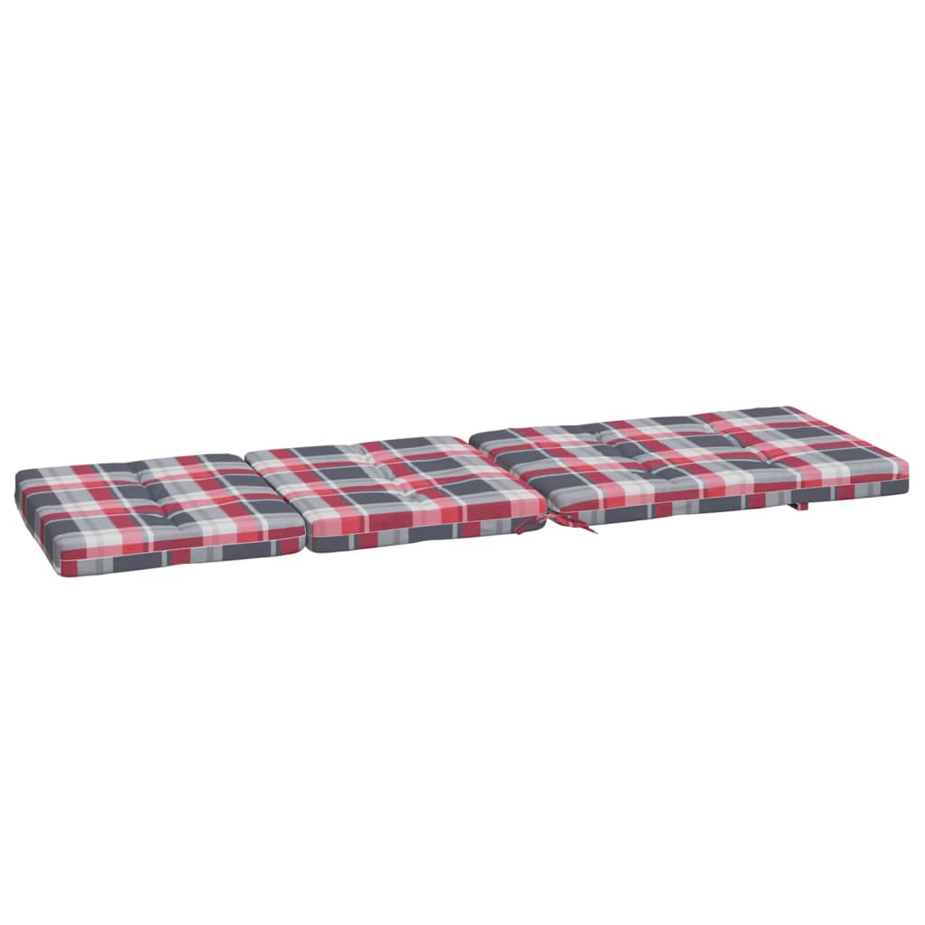Cojines Para Tumbona 2 Uds Tela Oxford A Cuadros Rojo