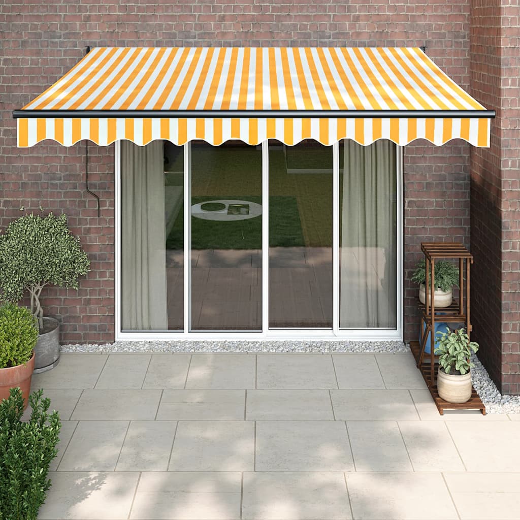 Toldo Retráctil Aluminio Y Tela Gris Antracita