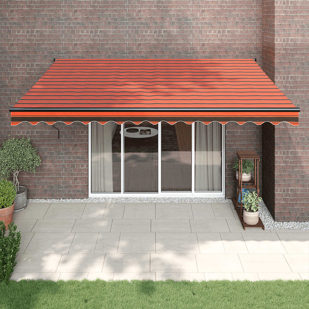 Toldo Retráctil Aluminio Y Tela Gris Antracita
