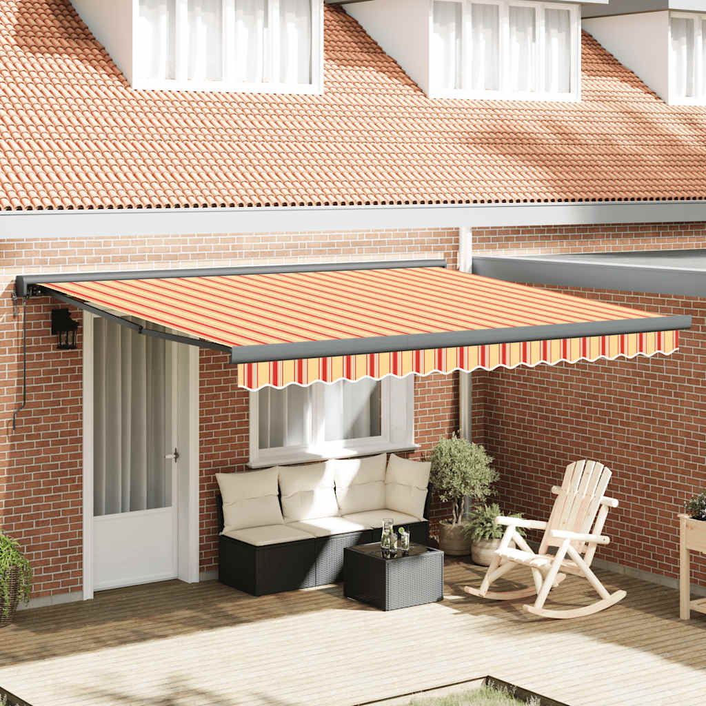 Toldo Retráctil Aluminio Y Tela Gris 3X2,5 M