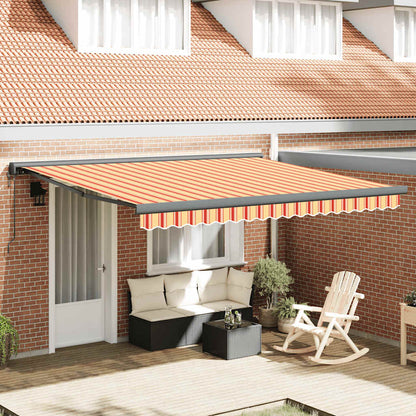 Toldo Retráctil Aluminio Y Tela Gris 3X2,5 M