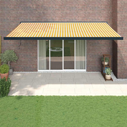 Toldo Retráctil Aluminio Y Tela Gris 3X2,5 M