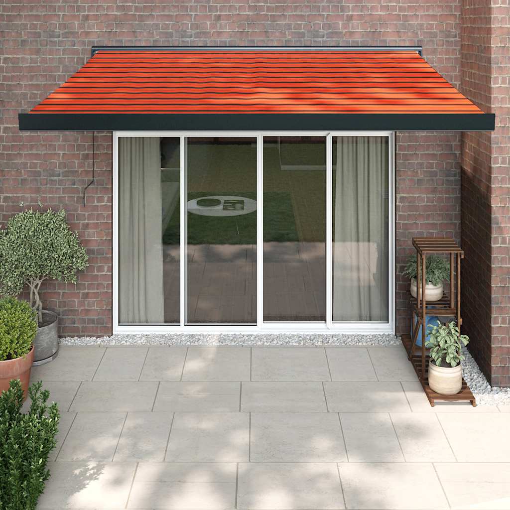 Toldo Retráctil Aluminio Y Tela Gris 3X2,5 M