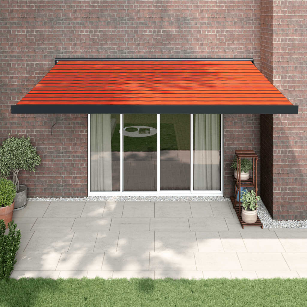 Toldo Retráctil Aluminio Y Tela Gris 3X2,5 M