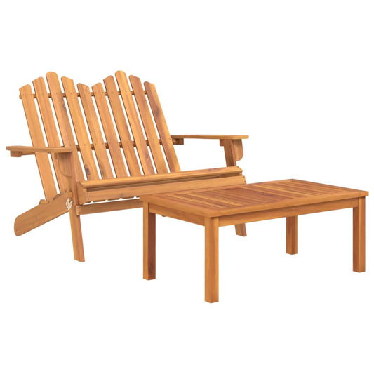 Juego De Muebles De Jardín Adirondack 2 Piezas Madera Acacia