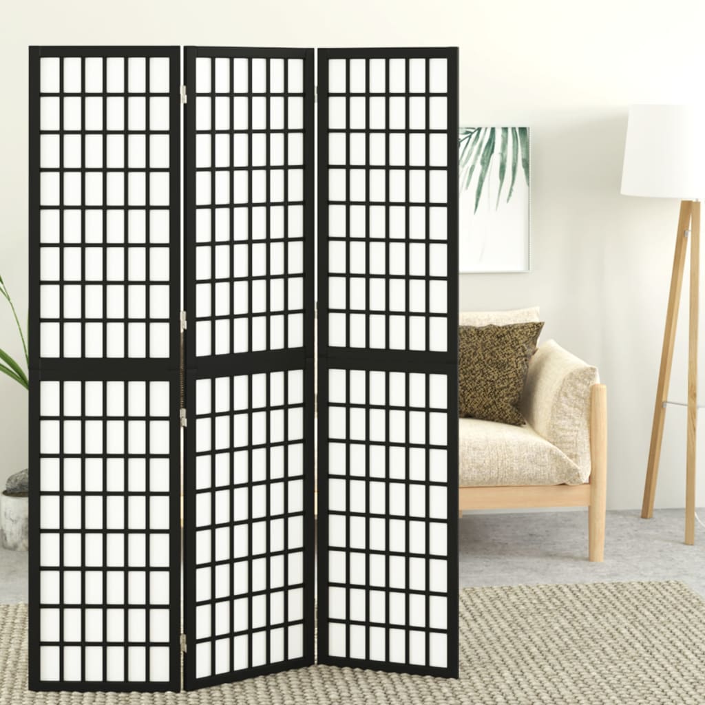 Biombo Plegable Con 3 Paneles Estilo Japonés