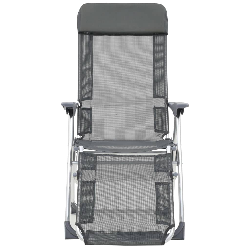 Sillas De Camping Plegables Con Reposapiés 2 Uds Textilene