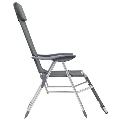 Sillas De Camping Plegables Con Reposapiés 2 Uds Textilene