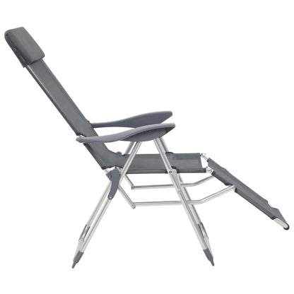 Sillas De Camping Plegables Con Reposapiés 2 Uds Textilene